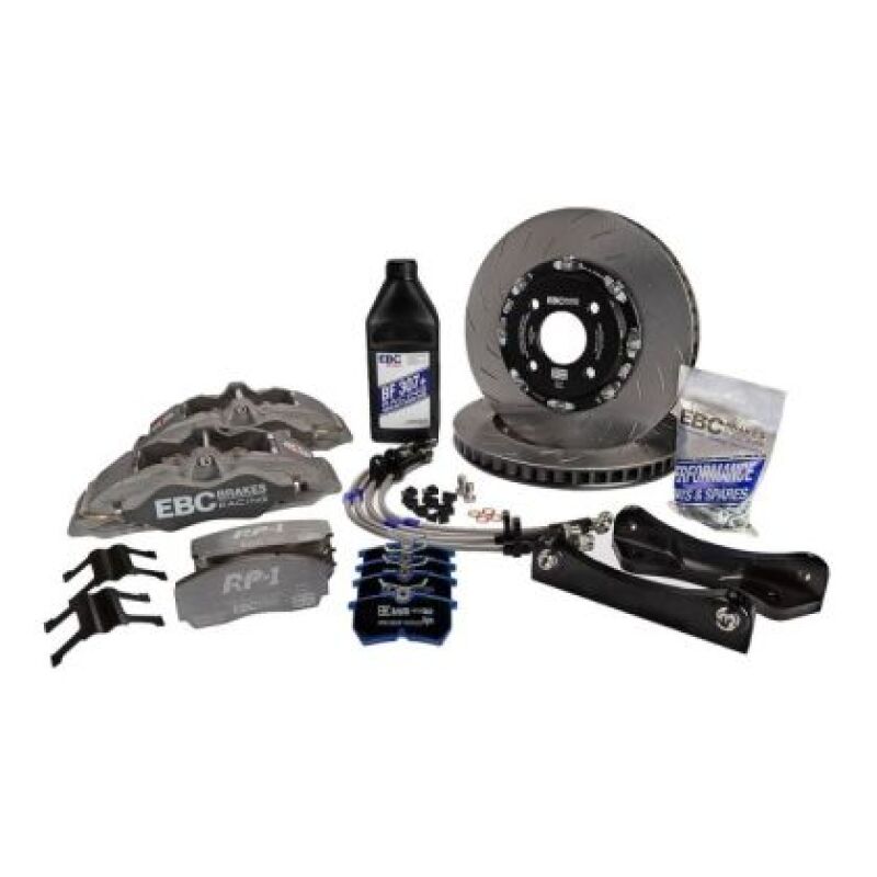 EBC Racing 03-09 Nissan 350Z 3.5L Anodized Apollo-6 Calipers 355mm Rotors Front Big Brake Kit