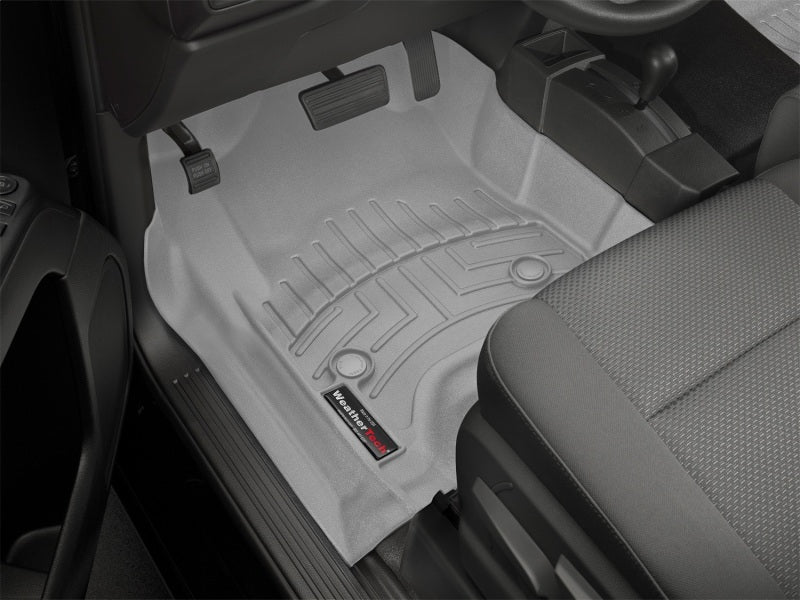 WeatherTech 2014+ Chevrolet Silverado 1500 Front FloorLiner - Grey (Fits w/ Floor Mounted Shifter)