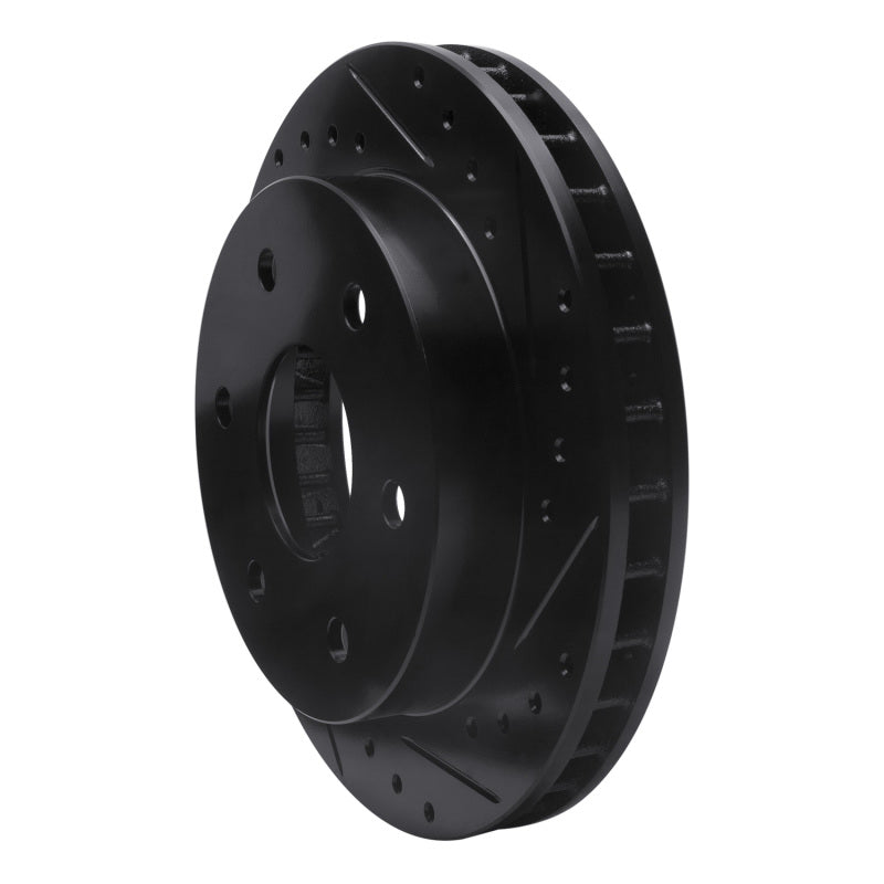 R1 1988-2000 Cadillac Escalade Front Right Drilled & Slotted Black Brake Rotor