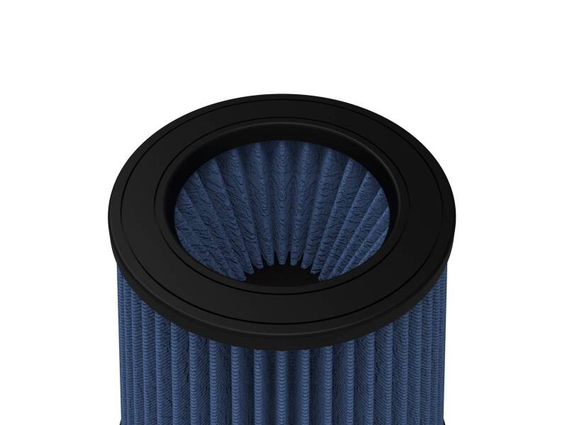 Universal afe Magnum FLOW air filter featuring a cylindrical design with a blue filter media and a black rubber base.