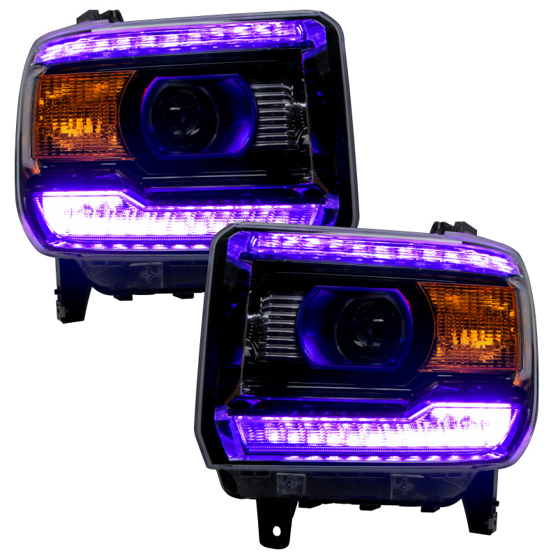 Oracle 14-15 GMC Sierra Headlight DRL Upgrade Kit - ColorSHIFT w/ 2.0 Controller