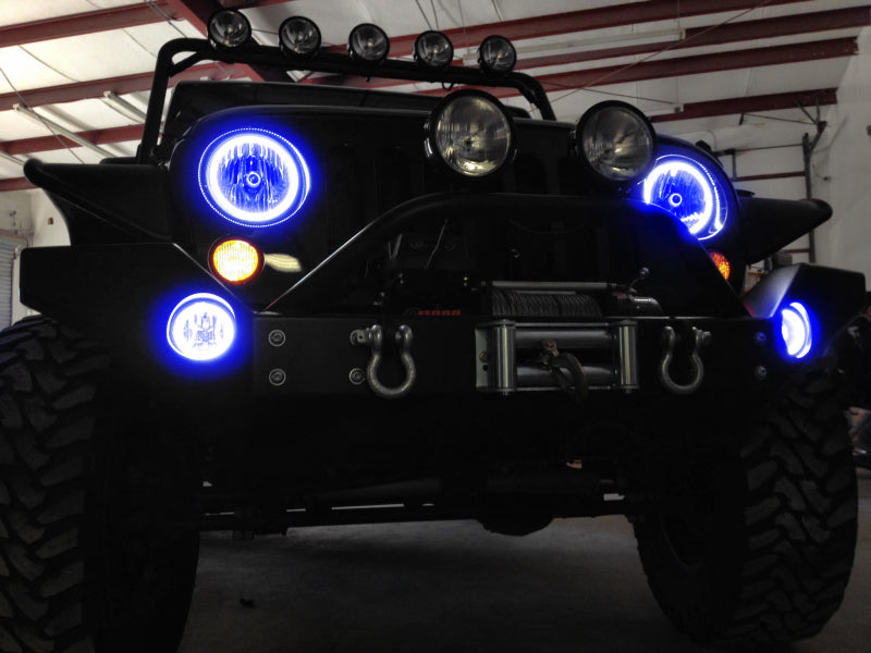 Oracle Jeep Wrangler JK 07-17 LED Waterproof Halo Kit - ColorSHIFT w/ 2.0 Controller