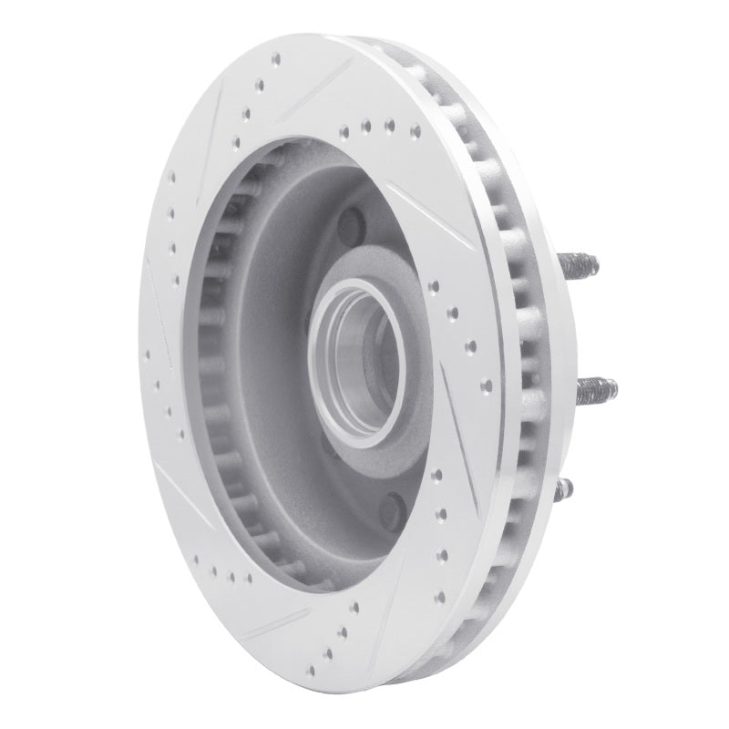 R1 99-02 Ford F-250 2WD (Super Duty) Front Right Drilled & Slotted Silver Brake Rotor