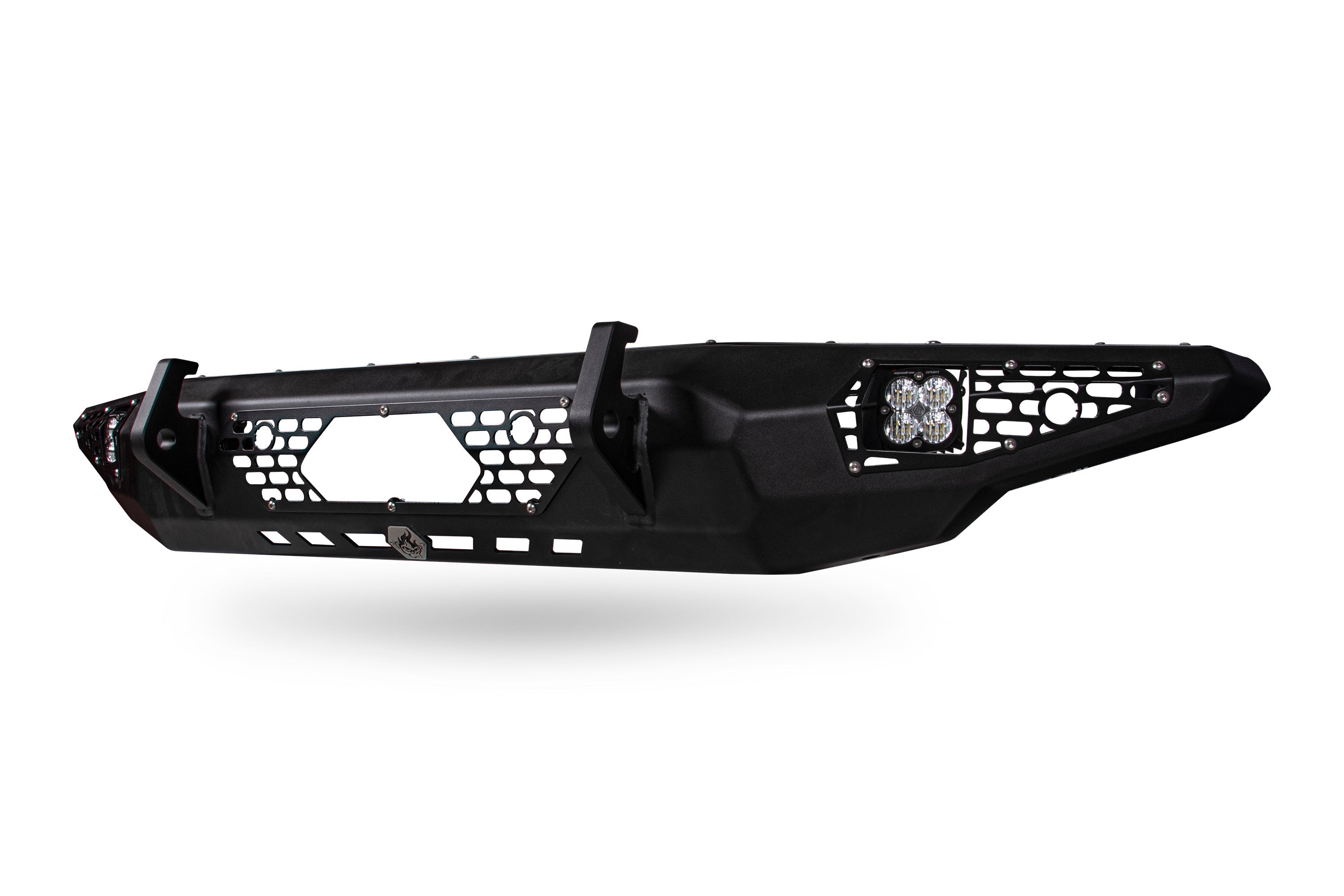 Blaze Front Bumper for Ford Bronco 2021-2025 featuring a rugged design and integrated lighting options.