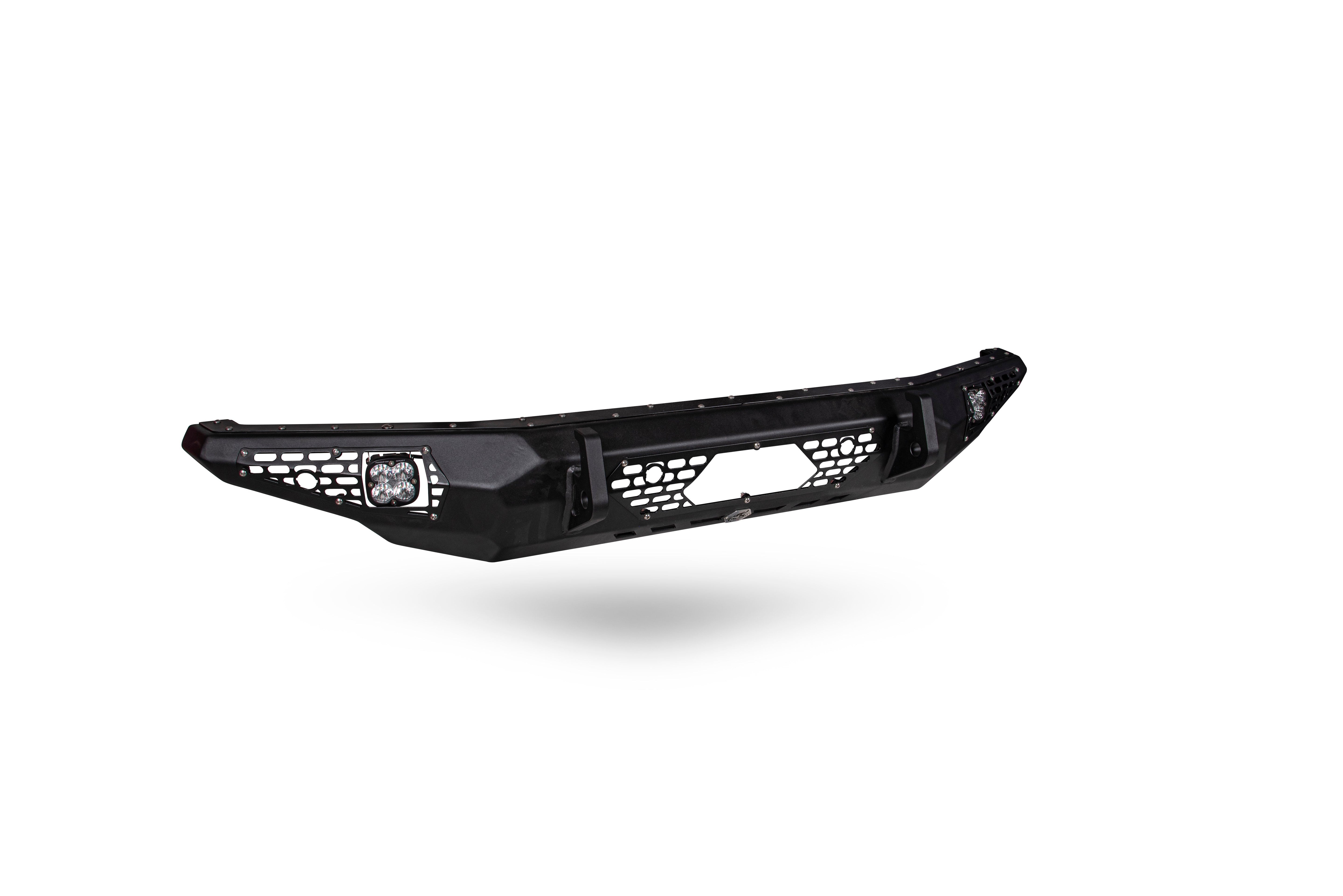 Blaze Front Bumper for Ford Bronco (21-25) featuring a rugged design and integrated light mounts for enhanced offroad capability.