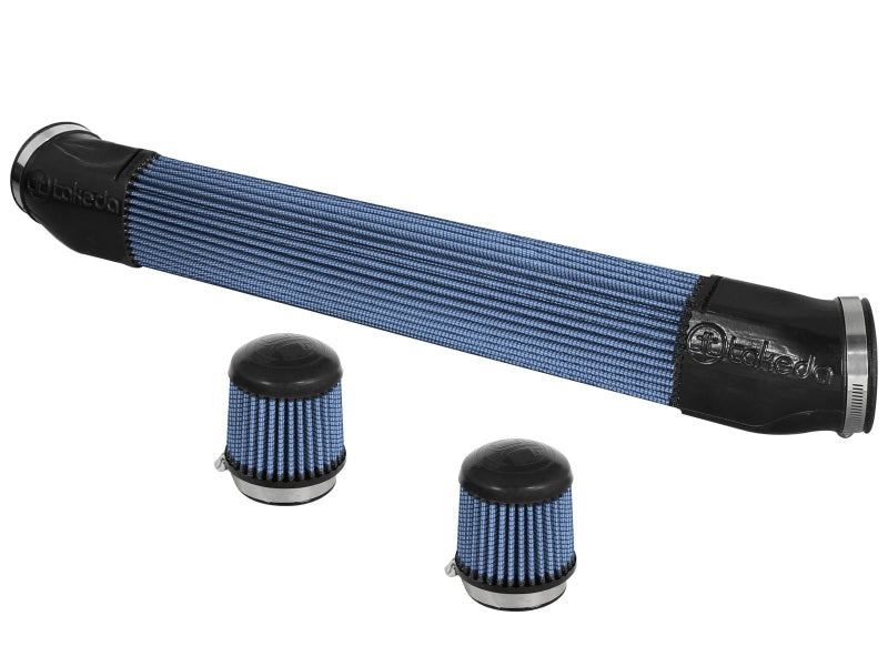 Blue afe Takeda intake replacement air filter set TF-9021R and TF-9022R designed for enhanced engine performance and airflow.