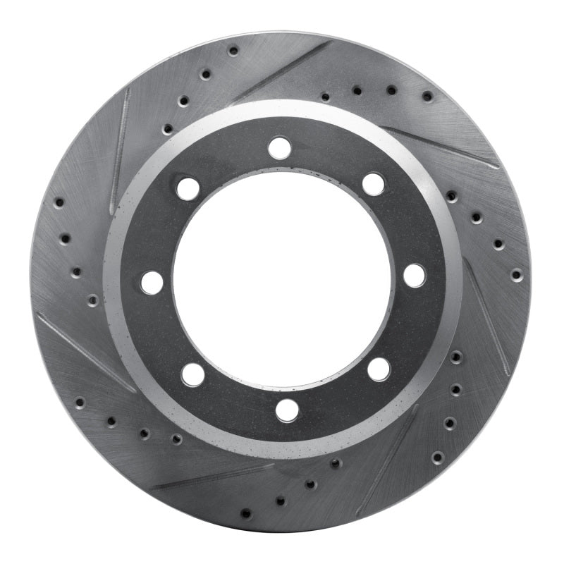 R1 05-12 Ford F-350 Super Duty 2WD Rear Left Drilled & Slotted Silver Brake Rotor