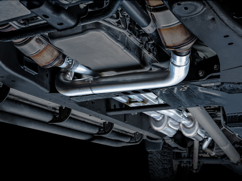 AWE Tuning 4th Gen GM 1500 6.2L 0FG Cat-Back Split Rear Exit (w/ Bumper Cutouts) - Quad Chrome Tips