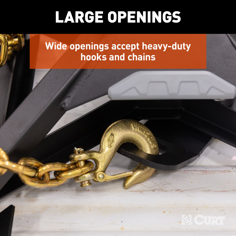 CURT CrossWing 5th Wheel Safety Chain Anchor Plate for Gooseneck Ball Model 16615