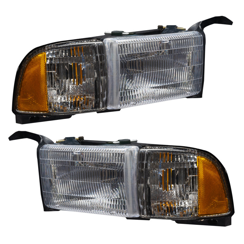 Oracle 94-02 Dodge Ram Pre-Assembled Halo Headlights - ColorSHIFT w/ Simple Controller