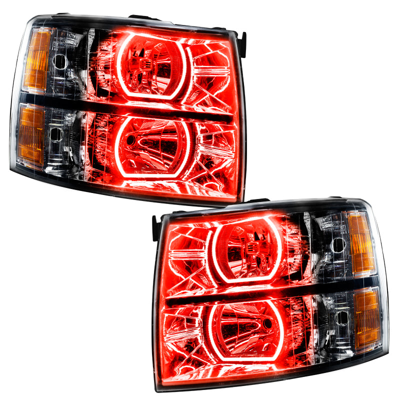Oracle 07-13 Chevy Silverado SMD HL - Blk - Square Style - ColorSHIFT w/ 2.0 Controller