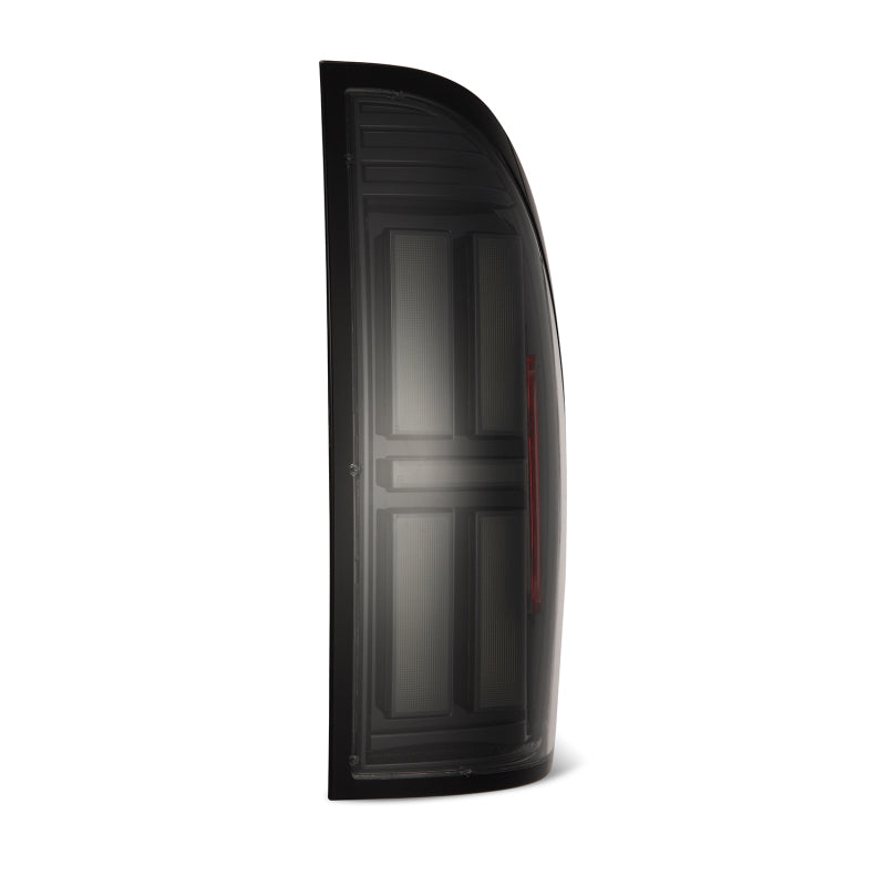 AlphaRex 05-15 Toyota Tacoma NOVA Prismatic LED Tail Lights in Alpha-Black, featuring a sleek, modern design for enhanced visibility.