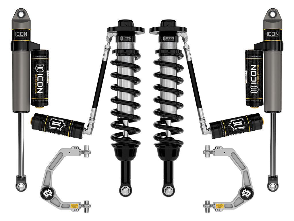 ICON 2021-2024 Ford F-150 4WD, 2.75-3.5" Lift, Stage 3 Suspension System, Billet