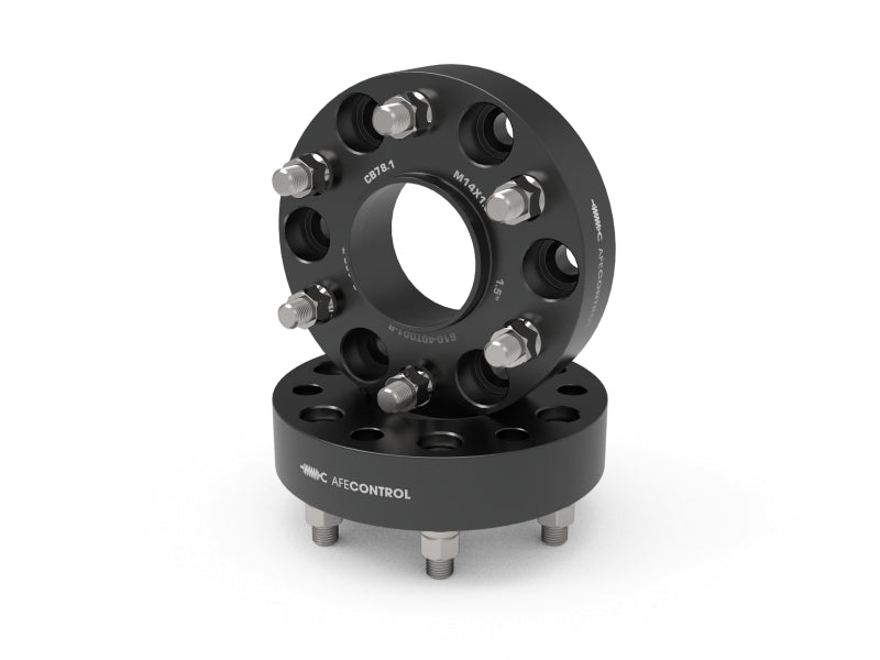 aFe CONTROL wheel spacers for Chevrolet 1500, 1.5-inch thickness, 6x5.5mm bolt pattern, and 78.1mm center bore.