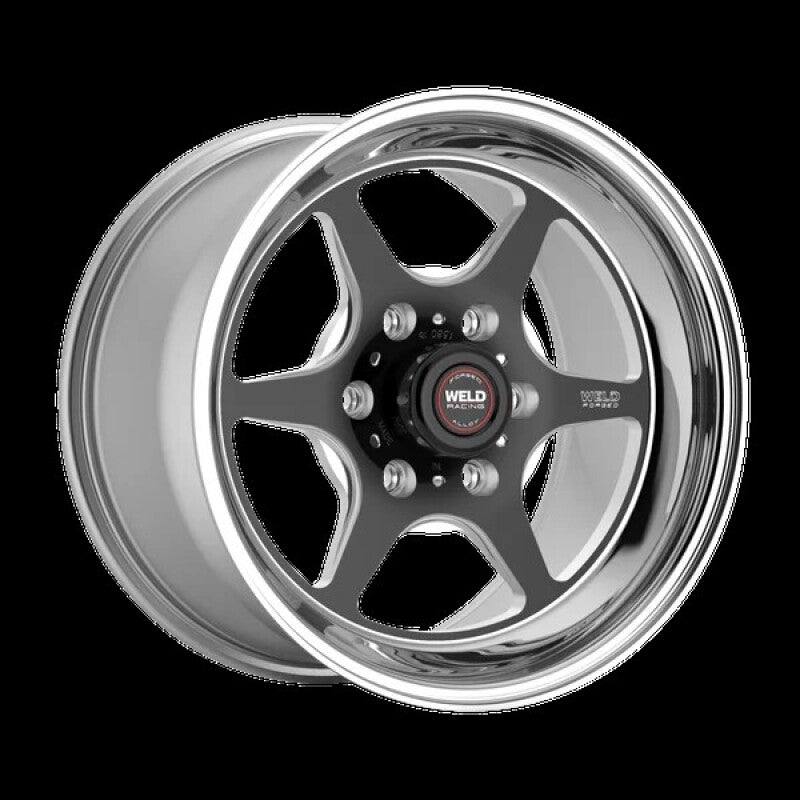 Weld S79 HD S79 15x5.3in / 6x139.7 BP / 1.5in BS Black Center - Polished Shell Wheel