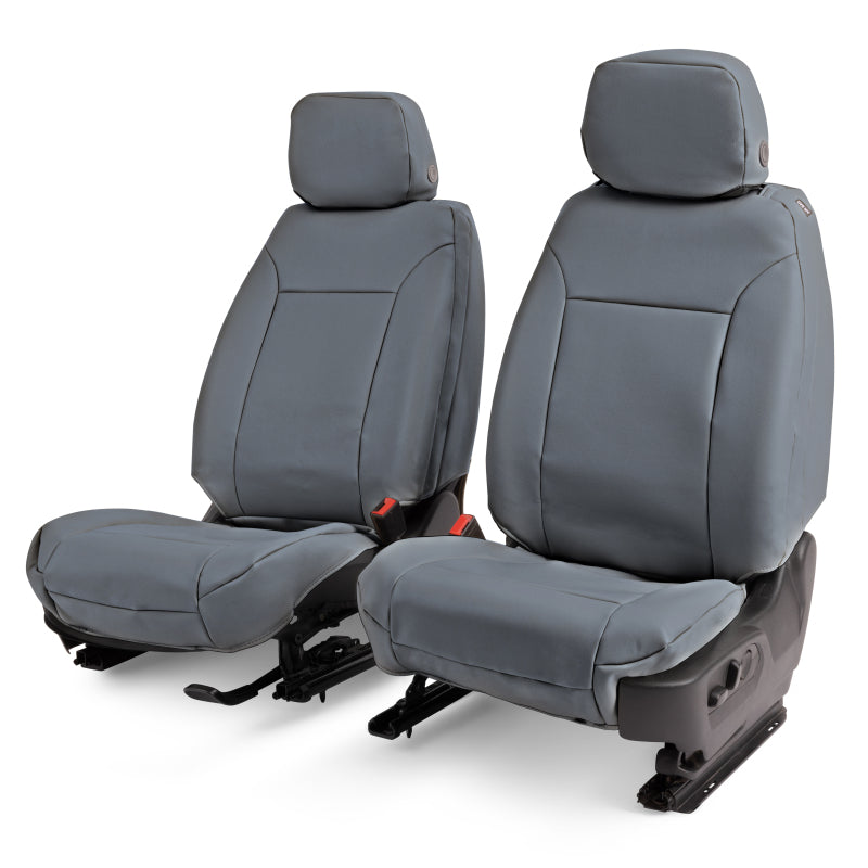 Covercraft 23-26 Ford F250-F550 SD Leatherette PrecisionFit Custom 2nd Row Seat Covers - Med Grey