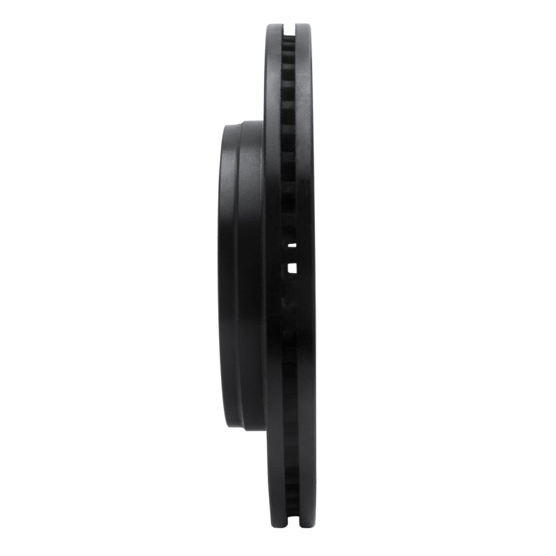 R1 08-12 Jeep J8 Front Left Drilled & Slotted Black Brake Rotor