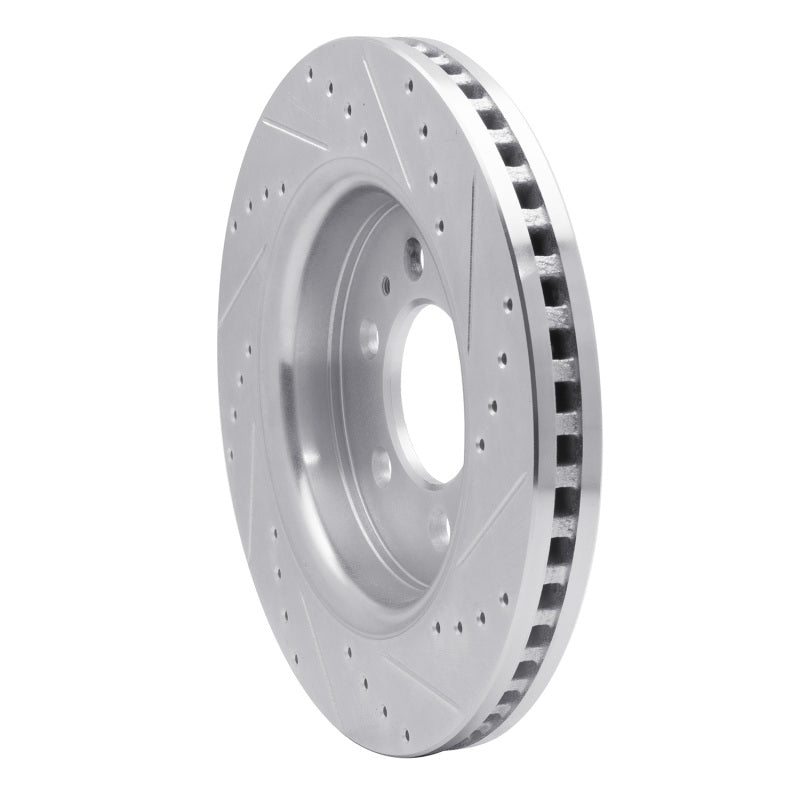 R1 07-21 Ford Expedition Front Left Drilled & Slotted Silver Brake Rotor