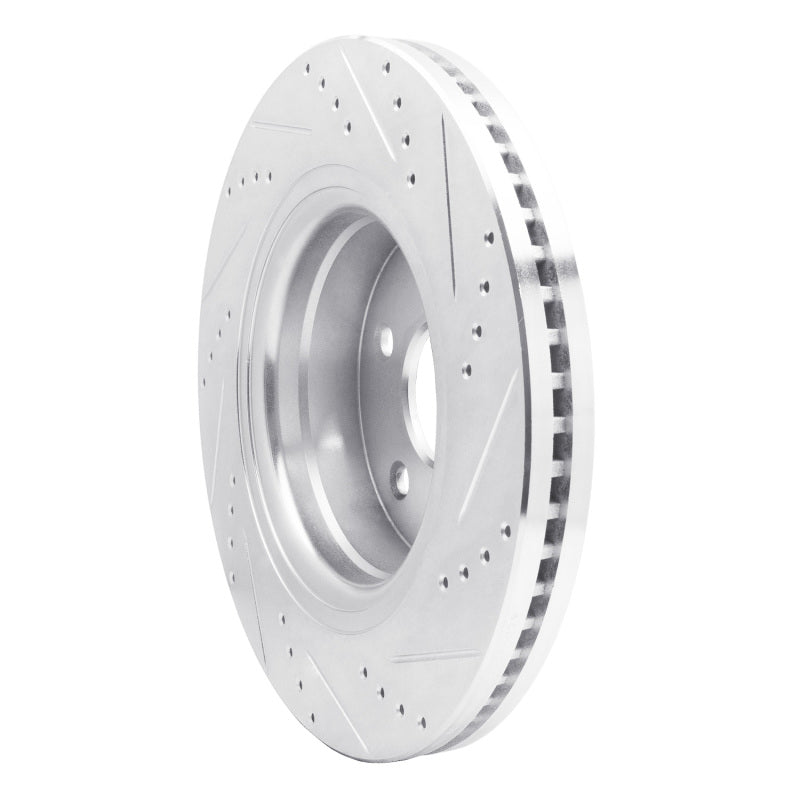 R1 04-06 Dodge Ram 1500 Pickup Front Left Drilled & Slotted Silver Brake Rotor