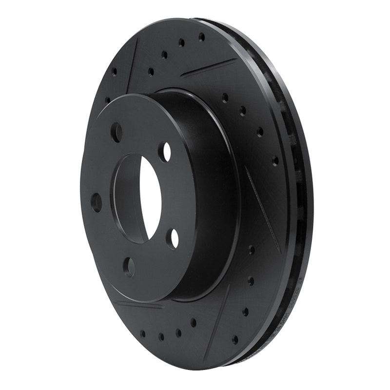 R1 95-02 Ford Ranger (USA/Canada) Front Left Drilled & Slotted Black Brake Rotor