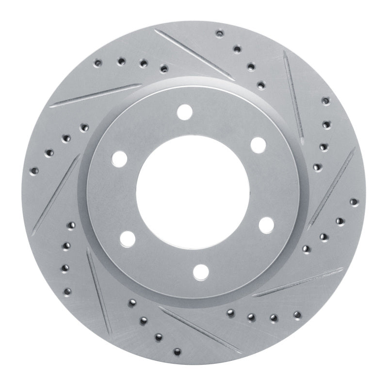 R1 19-25 Ford Ranger (USA/Canada) Front Right Drilled & Slotted Silver Brake Rotor