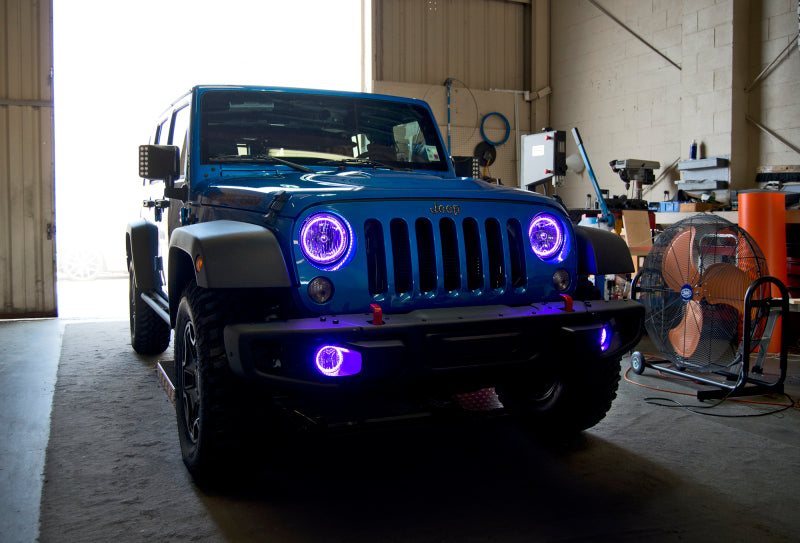 Oracle Jeep Wrangler JK 07-17 LED Waterproof Halo Kit - ColorSHIFT w/ 2.0 Controller