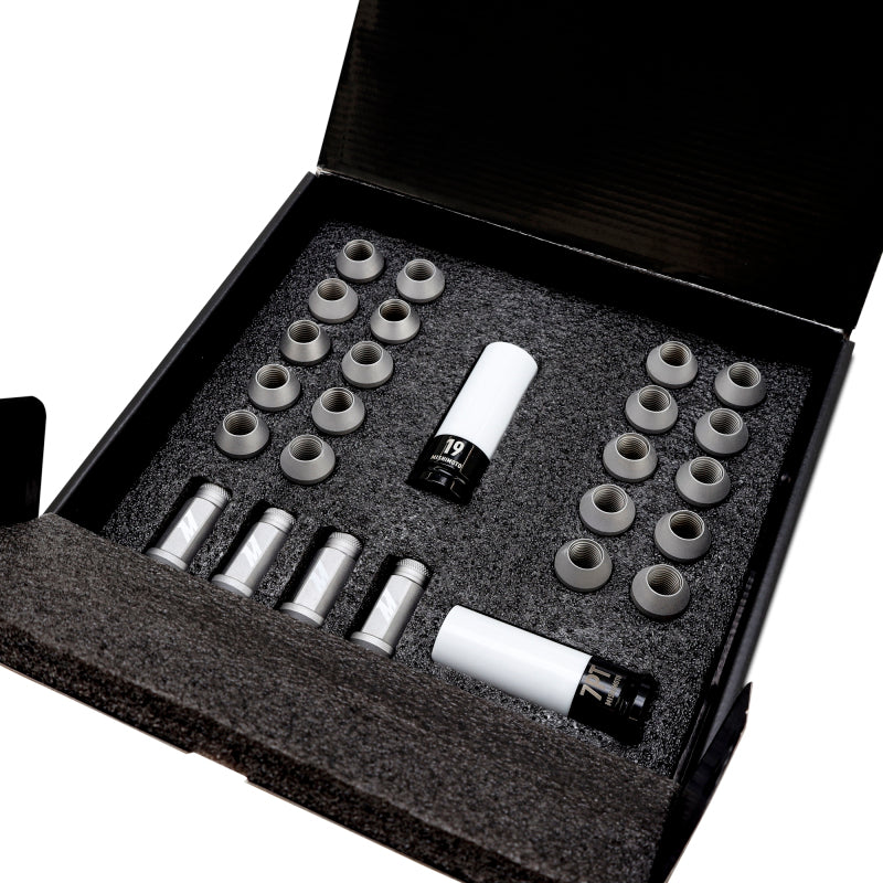 Mishimoto Steel Locking Lug Nuts M14x1.5 24pc Set Silver