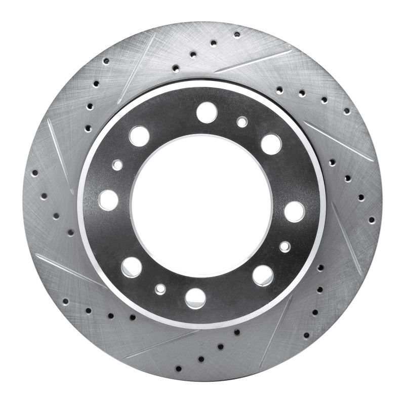R1 09-25 Dodge Ram 4000 (Mexico) Rear Left Drilled & Slotted Silver Brake Rotor
