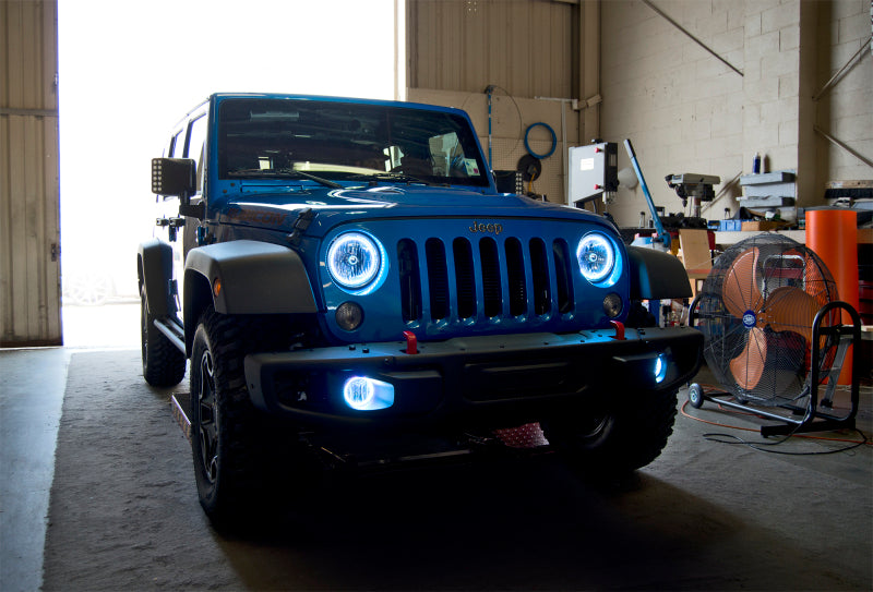 Oracle Jeep Wrangler JK 07-17 LED Waterproof Halo Kit - ColorSHIFT w/o Controller