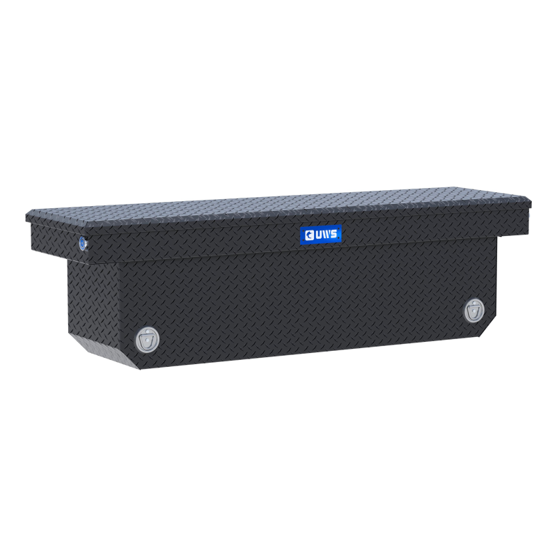 UWS 72" Matte Black Deep Angled Push Button Crossover Truck Tool Box Model TBSD-72-A-PB-MB