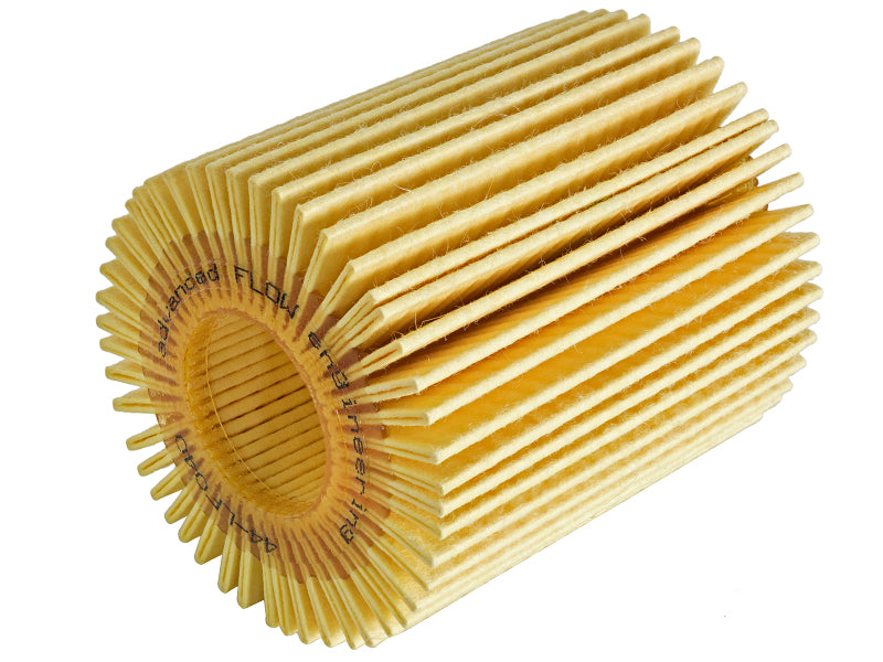 AFE ProGuard oil filter featuring a cylindrical design with pleated filter media for enhanced filtration performance.
