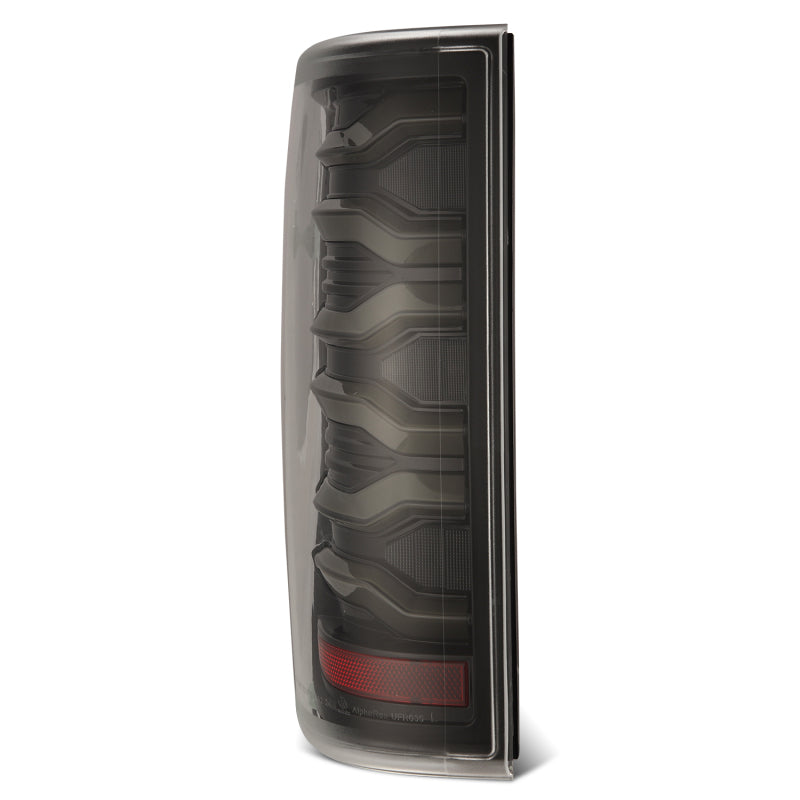 AlphaRex LUXX LED taillights for 09-14 Ford F150 with AlphaBlack housing, featuring a sleek, modern design.