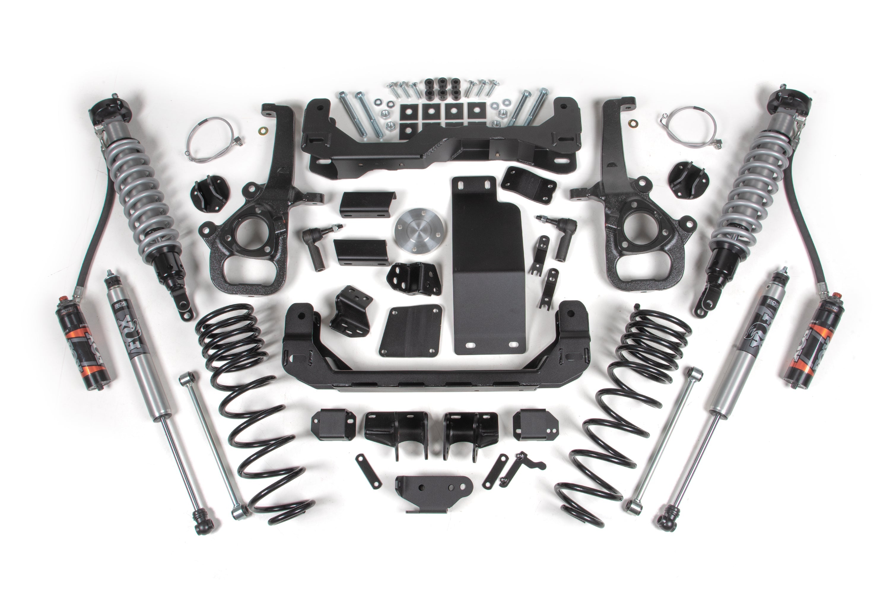 3-inch lift kit components for Ram 1500 Rebel 25-26 4WD including FOX 2.5 performance coil-overs and hardware.