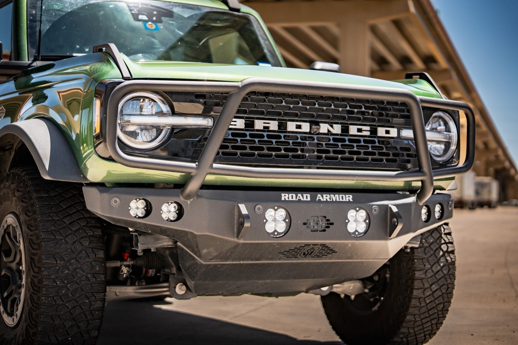 Stealth Front Mid Width Non-Winch Bumper Lonestar Guard - Texture Black 2021-2025 Ford Bronco