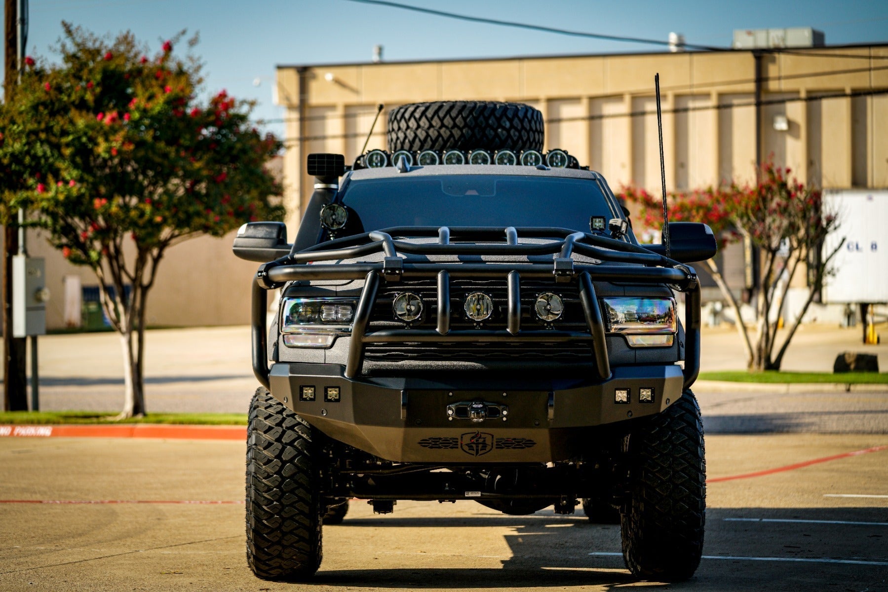 Stealth Front Winch Bumper Titan II Guard | Intimidator - Texture Black 2019-2026 RAM 2500 3500