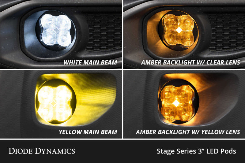 Diode Dynamics SS3 Max Type SDX Kit ABL - Yellow SAE Fog