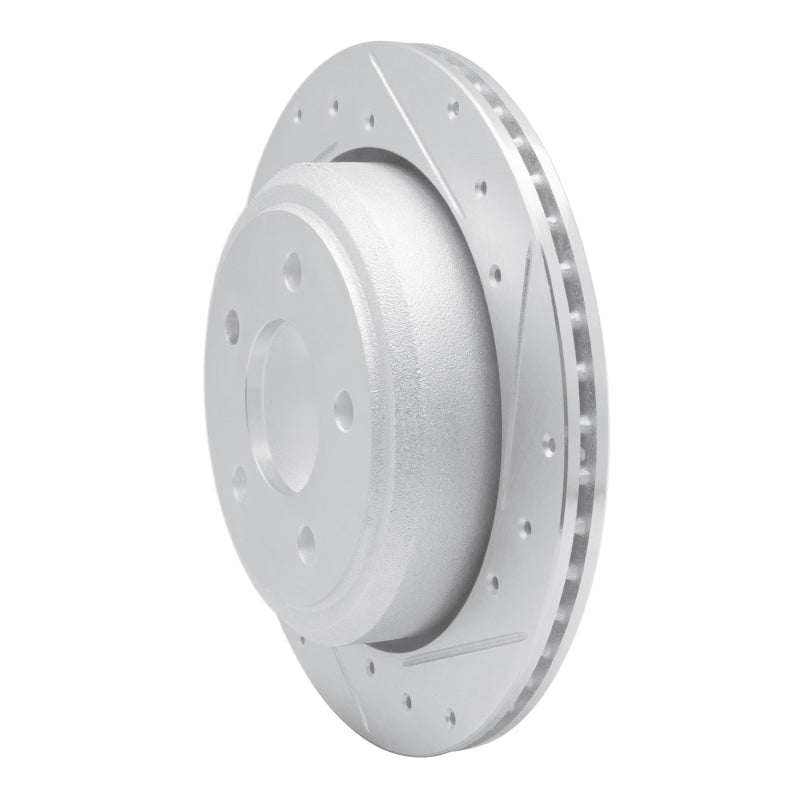 R1 10-11 Ford Ranger (USA/Canada) Rear Right Drilled & Slotted Silver Brake Rotor