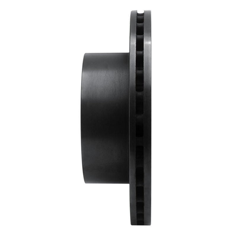 R1 06-25 American Coach Patriot Rear Left Drilled & Slotted Black Brake Rotor