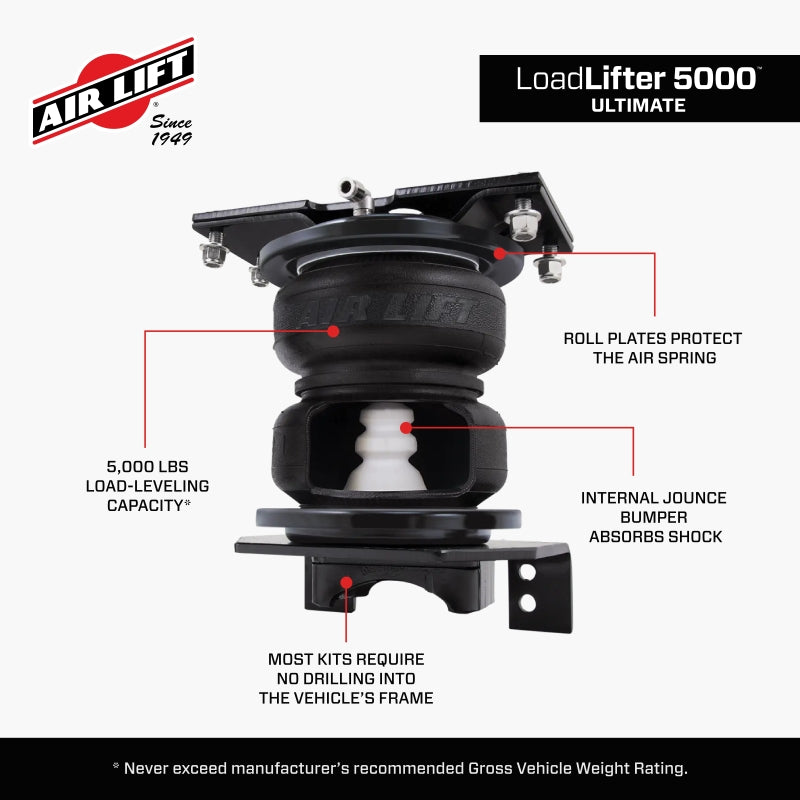 Air Lift LoadLifter 5000 Ultimate Rear Air Spring Kit for 03-12 Dodge Ram 3500 Pick Up 4WD