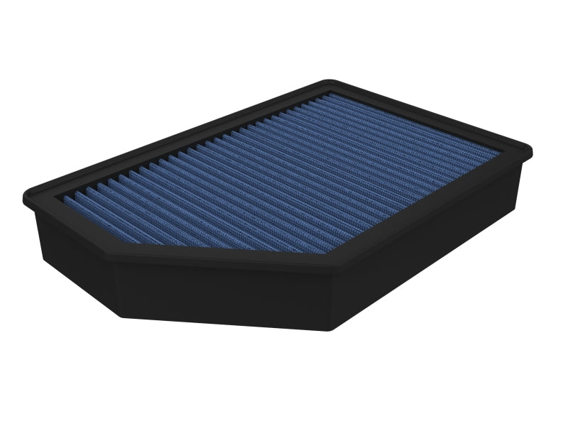 afe Magnum FLOW OE Replacement Air Filter for GM Diesel Trucks 20-25 V8-6.6L L5P, featuring a blue filter media and durable frame.
