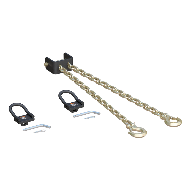 CURT CrossWing 5th Wheel Safety Chain Assembly with Rail Anchors Model 16612