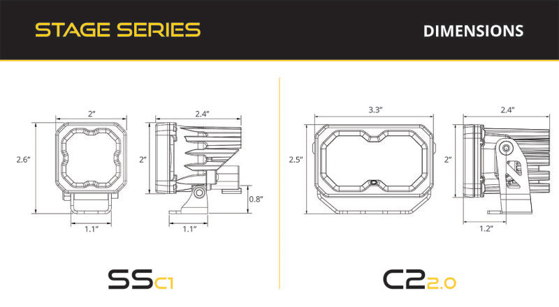 Diode Dynamics 10-21 Toyota 4Runner Stage Series Reverse Light Kit C2 Pro