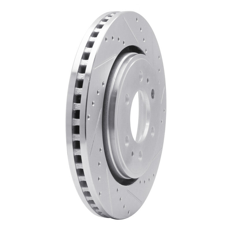 R1 07-21 Ford F-150 RWD Front Right Drilled & Slotted Silver Brake Rotor