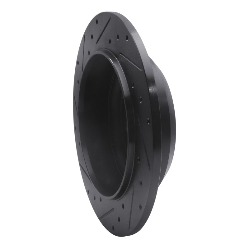 R1 18-25 Jeep Wrangler Rear Right Drilled & Slotted Black Brake Rotor