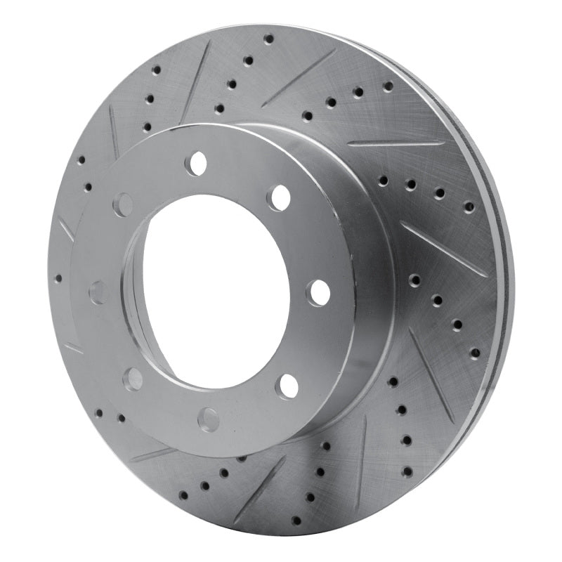 R1 2012-2025 Ford F-350 Super Duty 4WD Front Left Drilled & Slotted Silver Brake Rotor