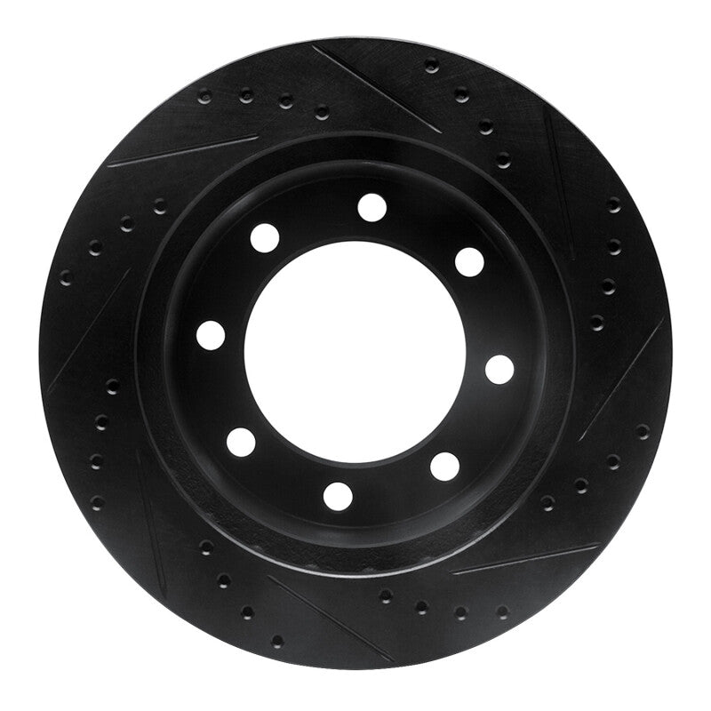 R1 99-99 Ford F-250 4WD (Super Duty) Front Left Drilled & Slotted Black Brake Rotor