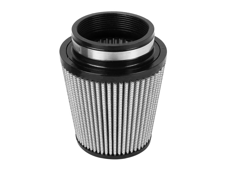 afe Magnum FORCE Intake Replacement Air Filter with inverted design, featuring a cylindrical shape and mesh filtration.
