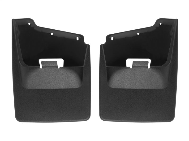 WeatherTech 2020+ GMC Sierra 2500HD/3500HD Rear No Drill Mudflaps - Black