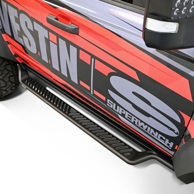 Westin 21-25 Ford Bronco 4dr (Excl. Sport) Outlaw Drop Running Boards - Tex. Blk