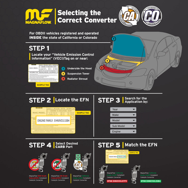 MagnaFlow Universal Catalytic Converter 2.00in Front CA